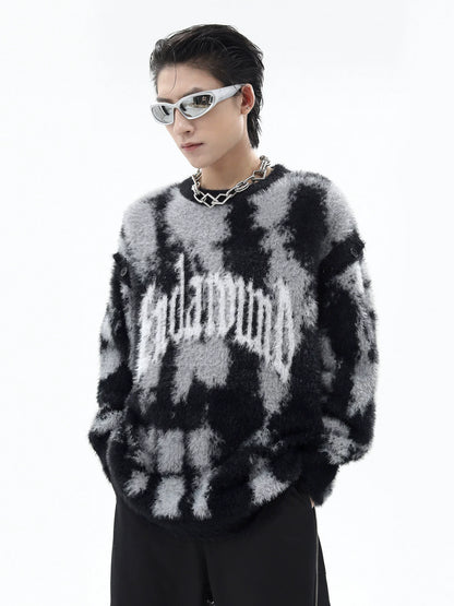 Oversize Shaggy Knit Sweater WN10492