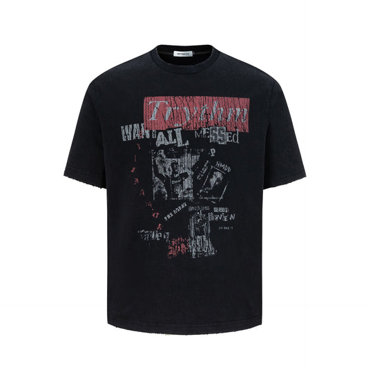 Abstract Graphic Design Short Sleeve T-Shirt WN26040