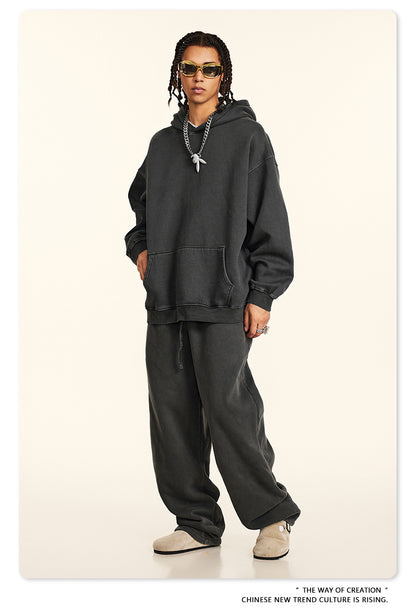 Washed Fleece Lining Oversize Hoodie WN9961