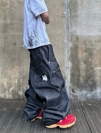 Heavy Stitch Wide Leg Denim Jeans WN22230