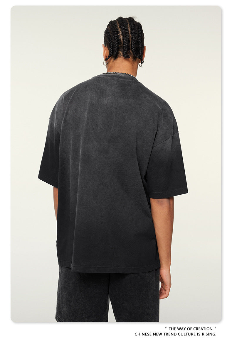 Washed Oversize Short-sleeve T-shirt WN6453