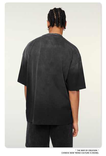 Washed Oversize Short-sleeve T-shirt WN6453