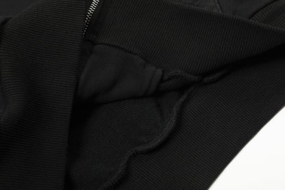 Gradient Number Print Zipper Hoodie WN25524