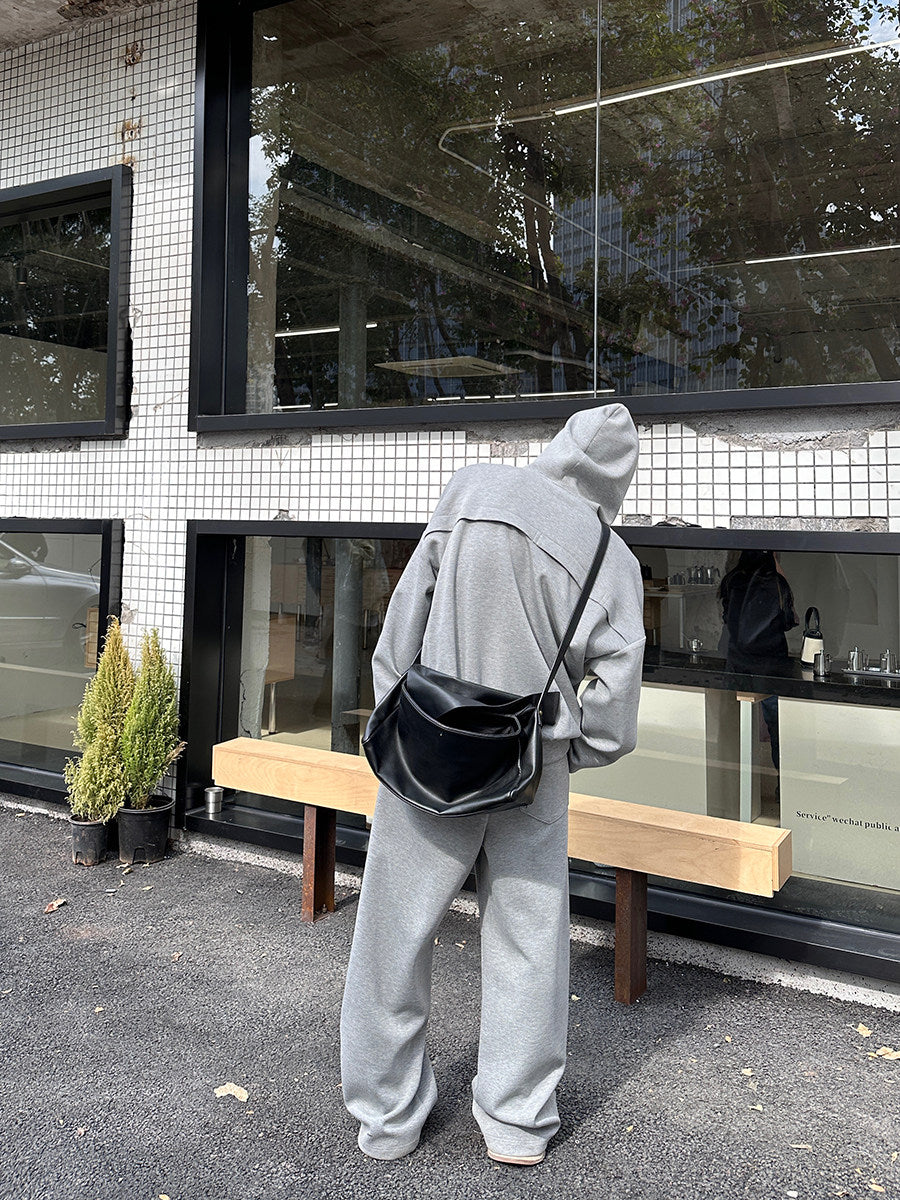 Zipper Hoodie & Wide Leg Sweatpants Setup WN24930