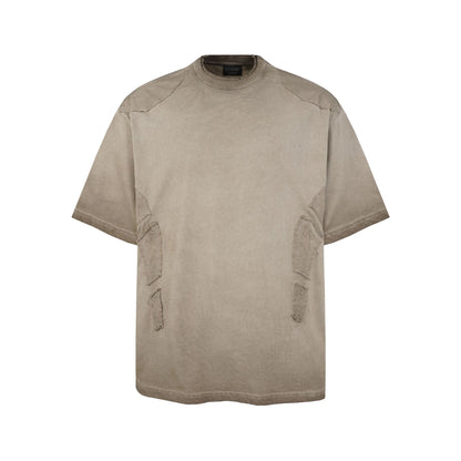 Utility Patchwork Washed Damage Short Sleeve T-Shirt WN25676