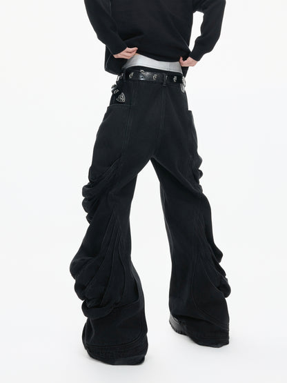 Heavy Craft Deconstruct Wash Stacked Straight Denim Jeans WN23327