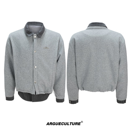 Fake Layered Stripe Jacket WN22600