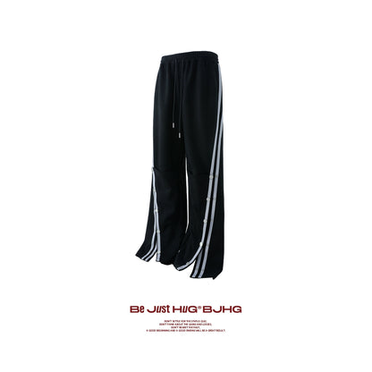 Straight Suede Buttoned Sweat Pants WN13178