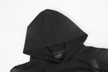 Spray Paint Wash Raw Edge Pullover Hoodie WN25713
