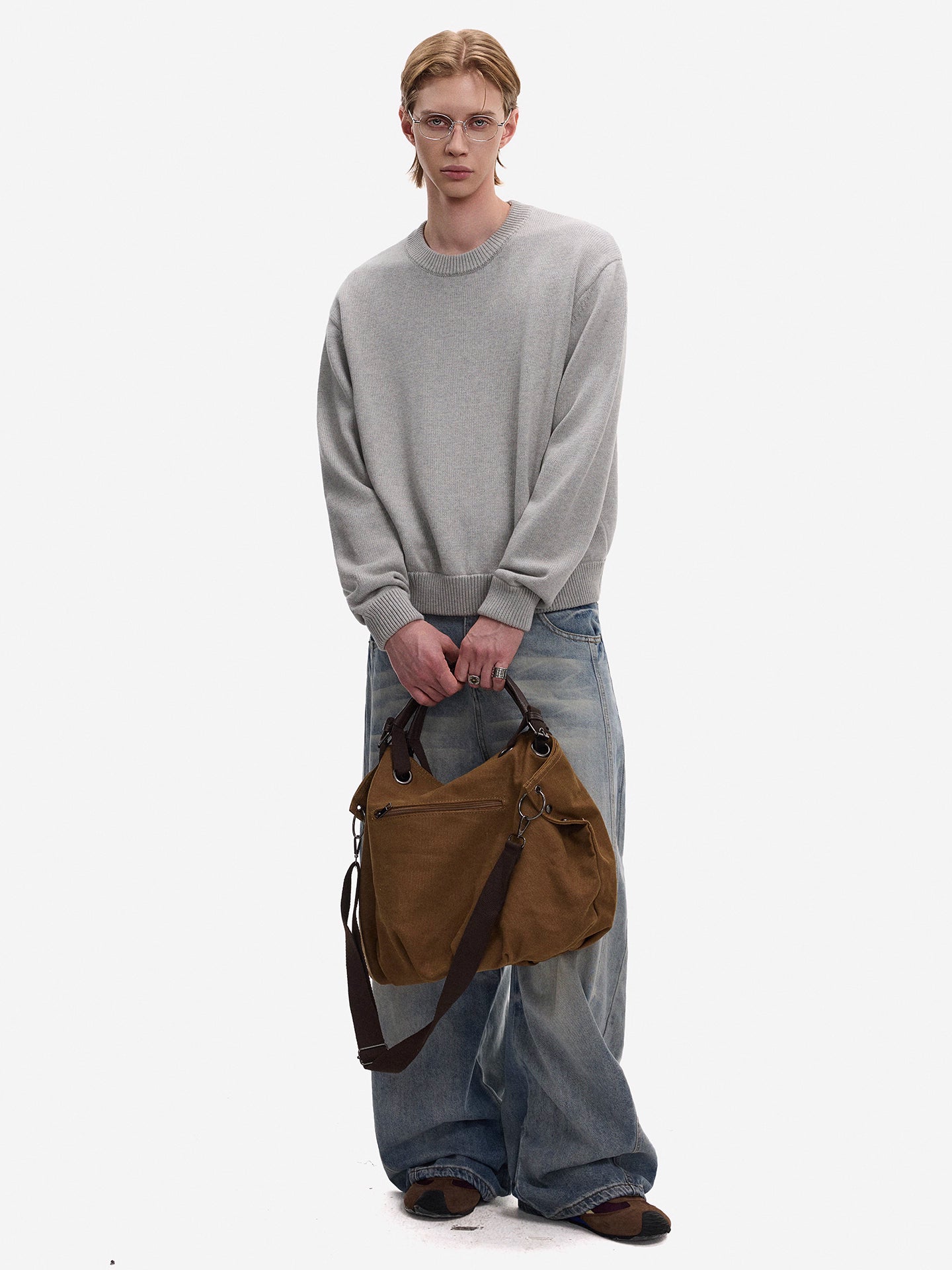 Stripe Short Knit Sweater WN21423