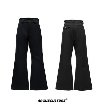 Pleats Lip Print Flare Trousers WN20538