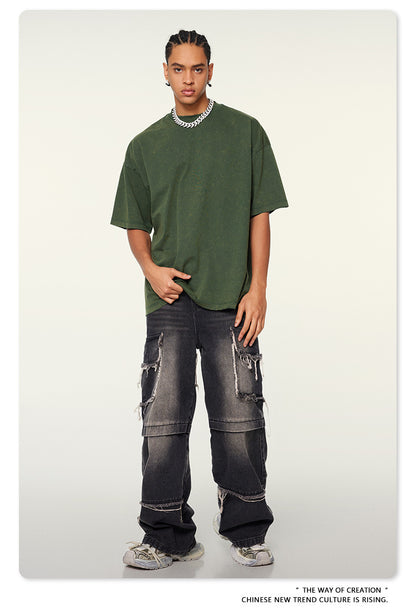 Washed Oversize Short-sleeve T-shirt WN6455