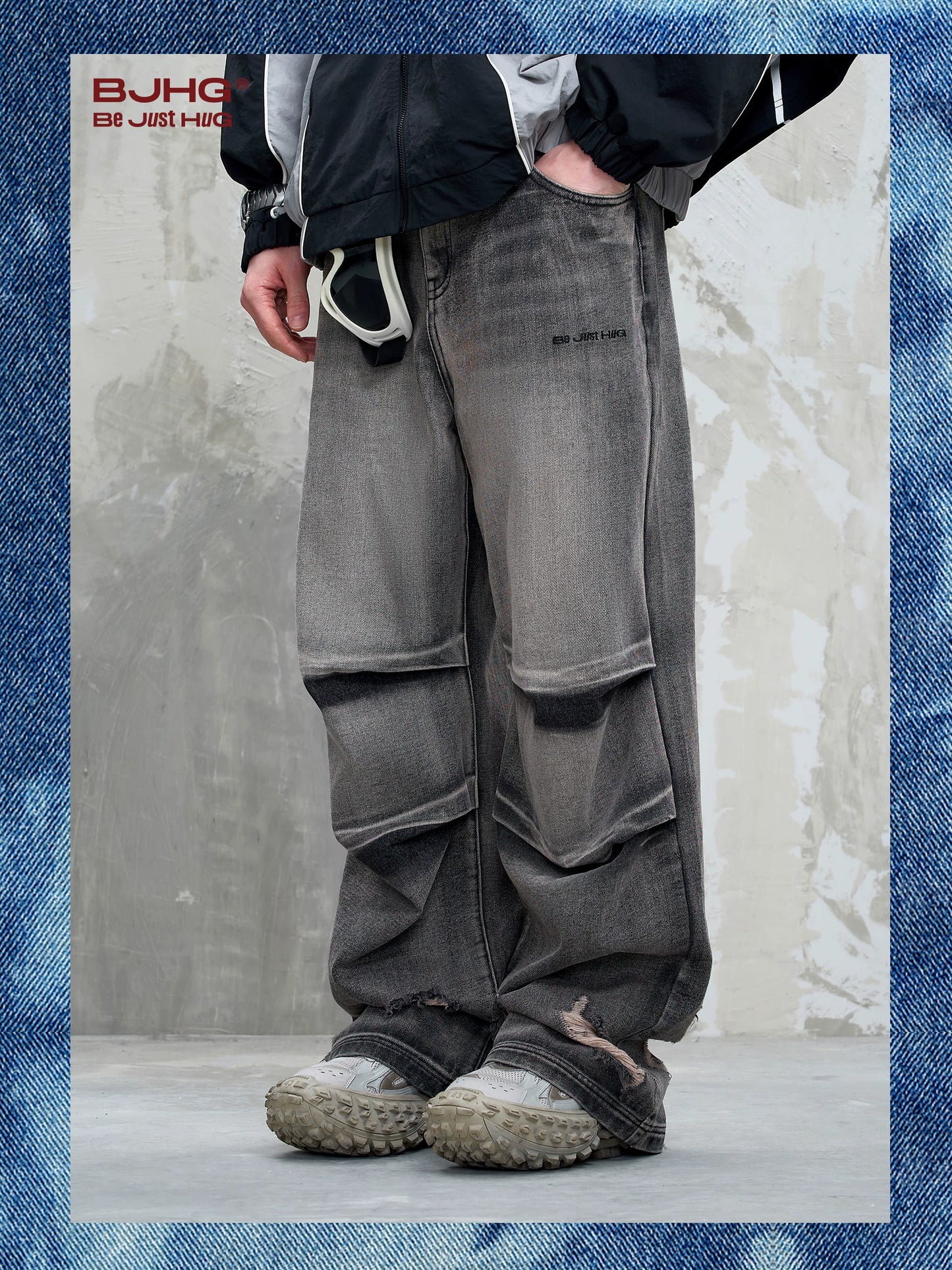 Damage Design Cargo Denim Jeans WN13173