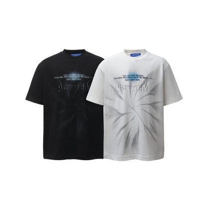 Spiral Letter Short Sleeve T-Shirt WN26779