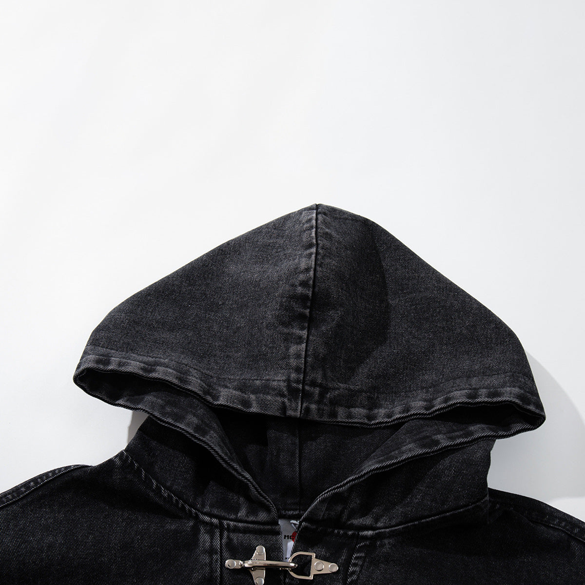 Heavyweight Washed Metal Buckle Hooded Jacket WN23049