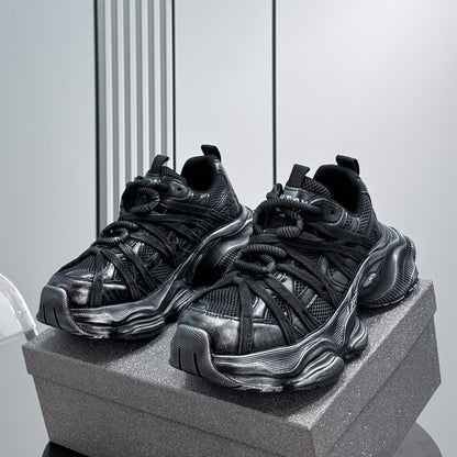 Breathable Mesh Chunky Platform Sneakers WN24801