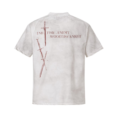 Washed Graphic Print Short Sleeve T-Shirt WN25904