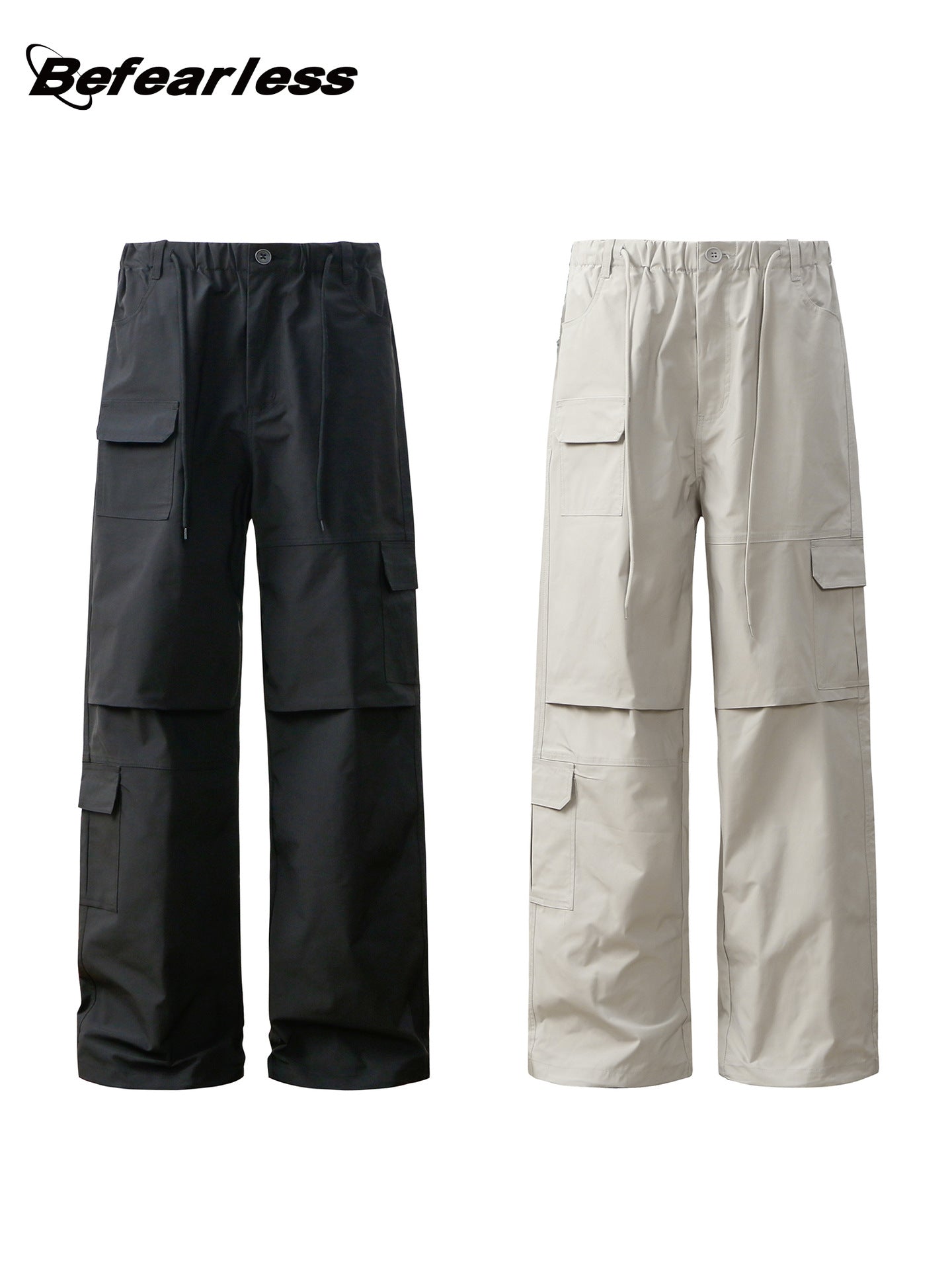 Multi Pocket Panel Wide Leg Cargo Pants WN26194