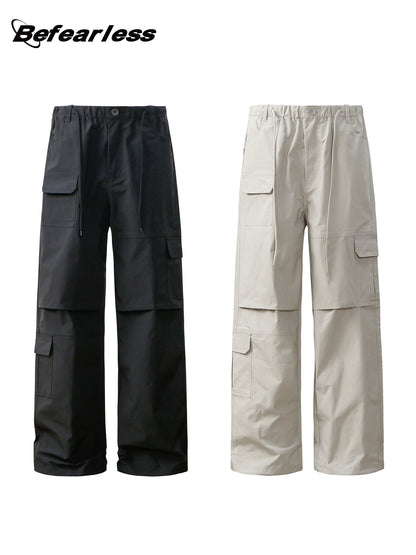 Multi Pocket Panel Wide Leg Cargo Pants WN26194