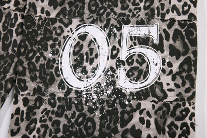 Leopard Print Wide Leg Cargo Pants WN26043