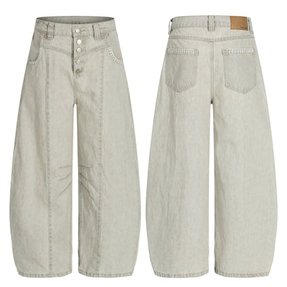 Panel Curved Wide Leg Cargo Pants WN25900