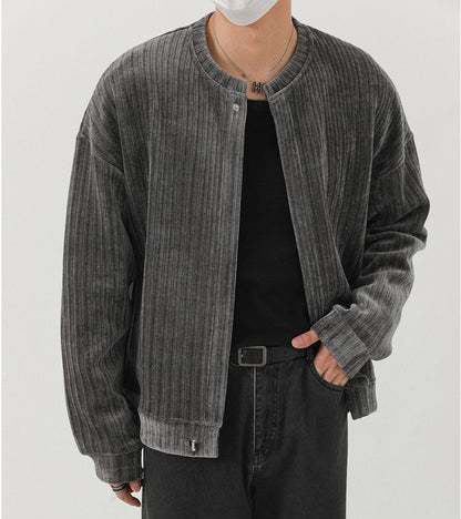 Collarless Knit Cardigan WN21270