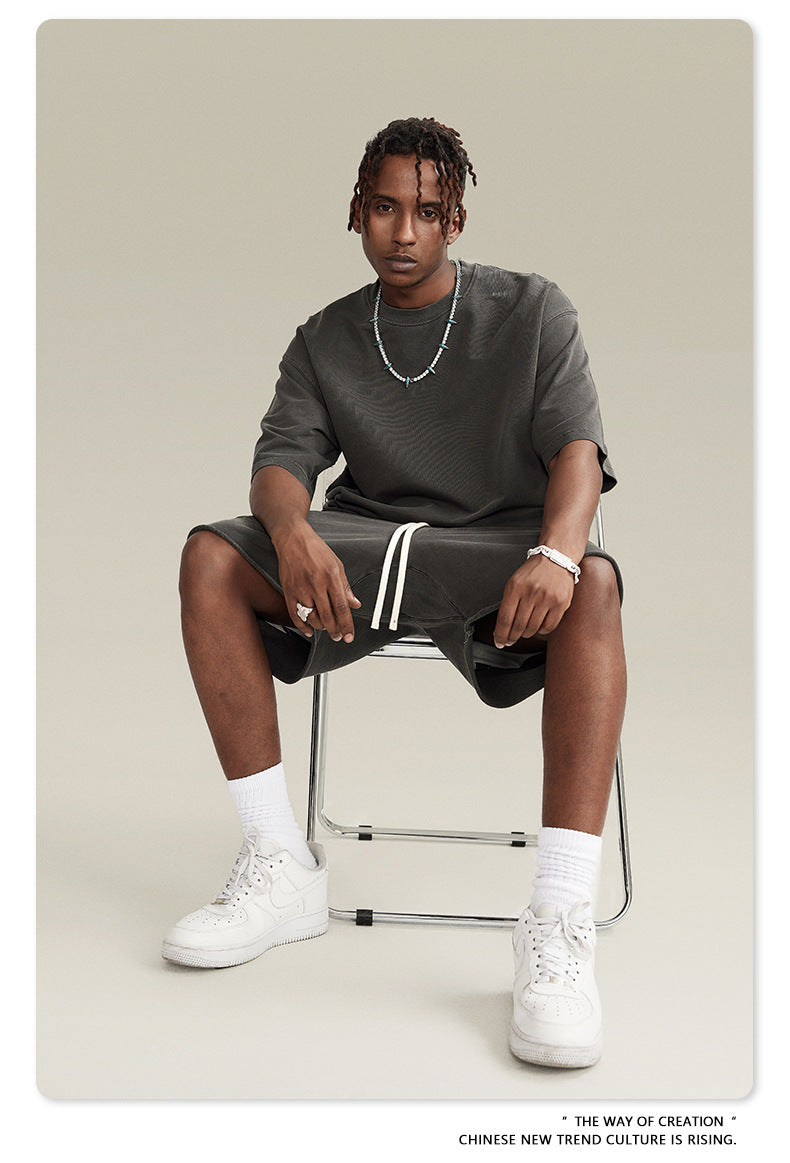 Water Washed Heavyweight Oversize Short Sleeve T-Shirt WN6077