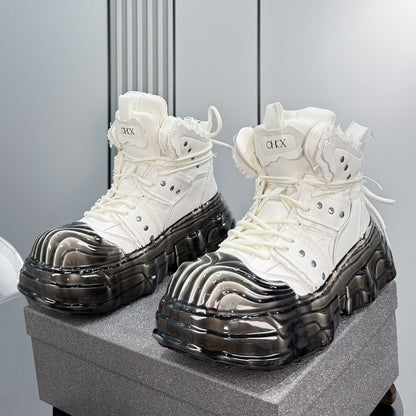 Thick-Sole Height-Increasing Shell-Toe Sneaker Boots WN24750