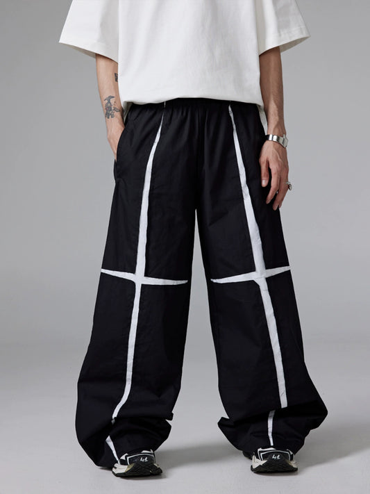 Utility Wide-Leg Straight Sweat Pants WN13357