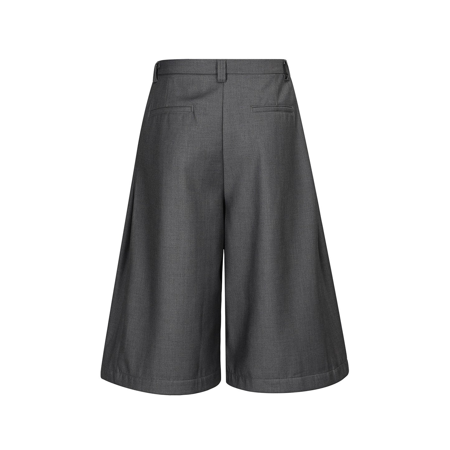 Wide Leg Pleats Half Trousers WN25967