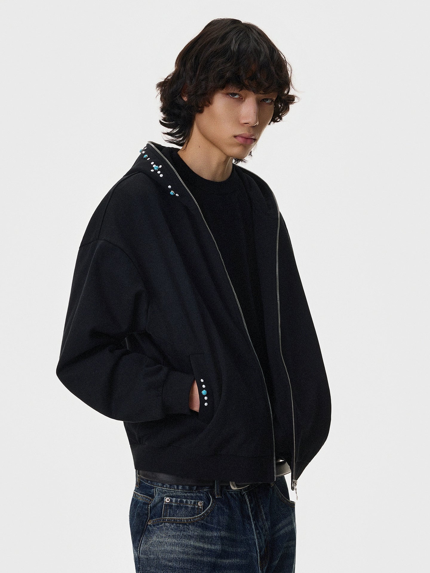 Fleece Air-Layer Zipper Hoodie WN21406