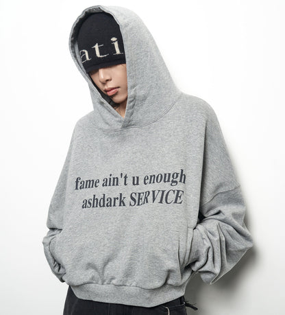 Washed Letter Print Oversized Hoodie WN22959