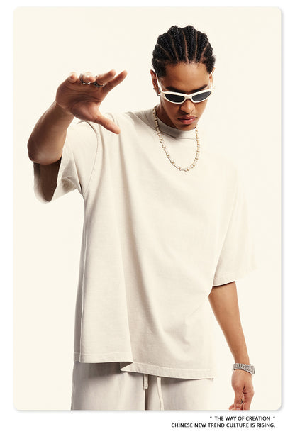 Washed Oversize Short-sleeve T-shirt WN6454