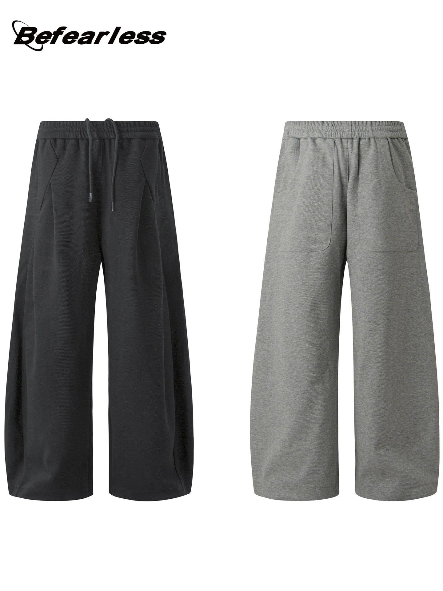 Curved Wide Leg Sweat Pants WN26409