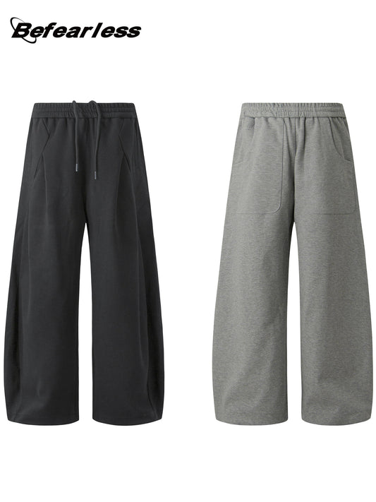 Curved Wide Leg Sweat Pants WN26409