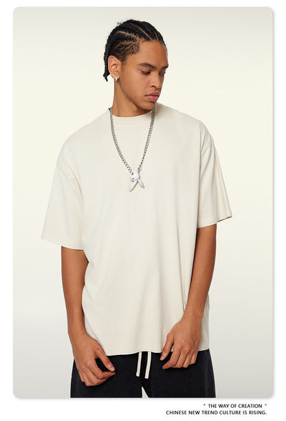 Washed Oversize Short-sleeve T-shirt WN6457