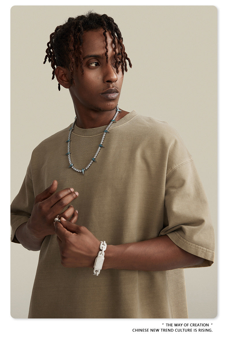 Water Washed Heavyweight Oversize Short Sleeve T-Shirt WN6077