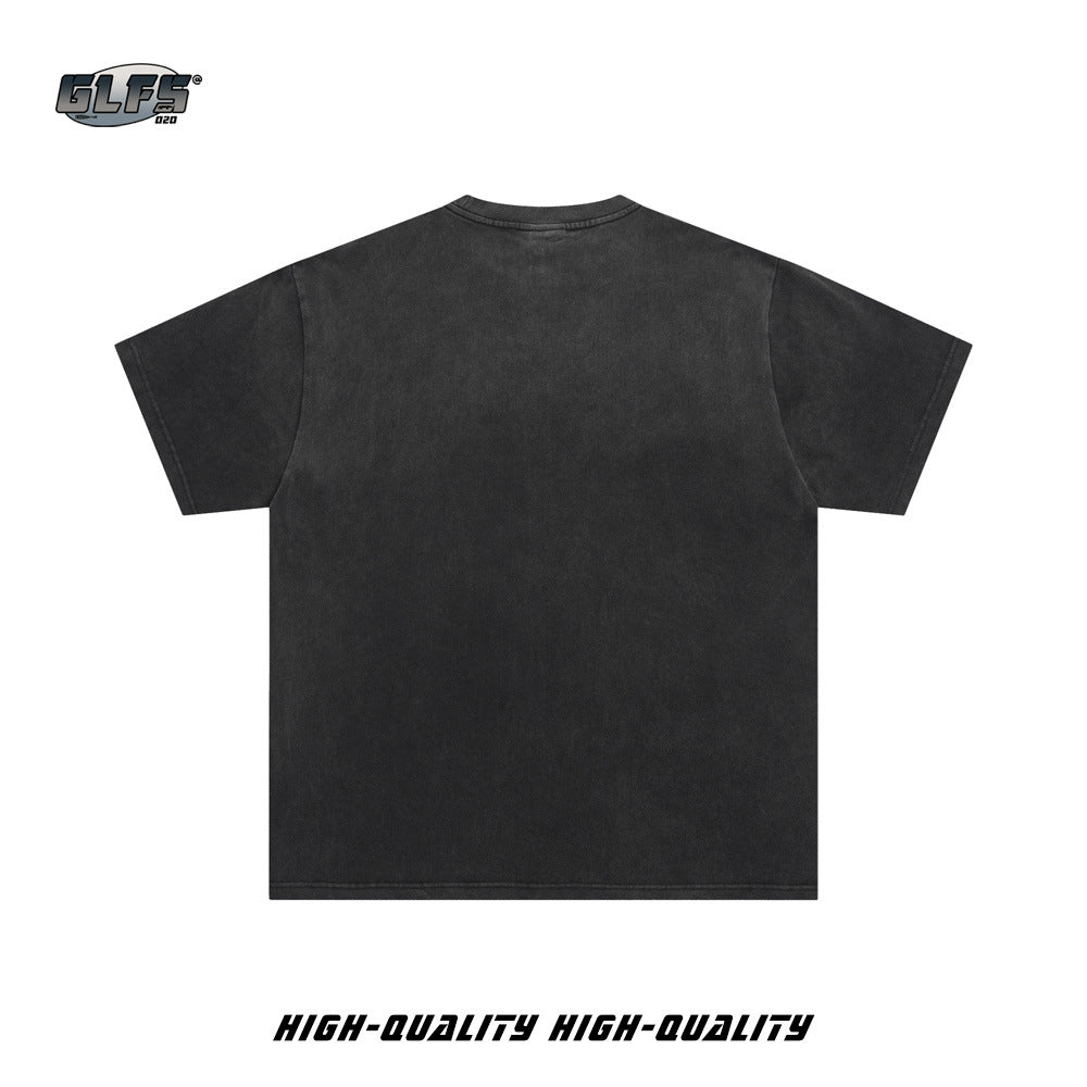 Washed Graffiti Art Short Sleeve T-Shirt WN26539