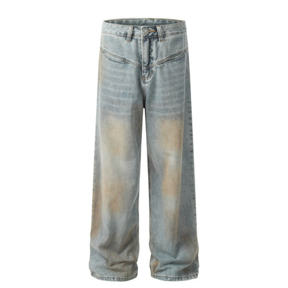 Mud Dye Wide Leg Denim Jeans WN8702