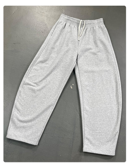 Fleece Lining Side Pocket Zipper Hoodie & Fleece Lining Wide Leg Sweatpants Setup WN23114
