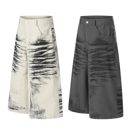 Brush Paint Cropped Pants WN25508