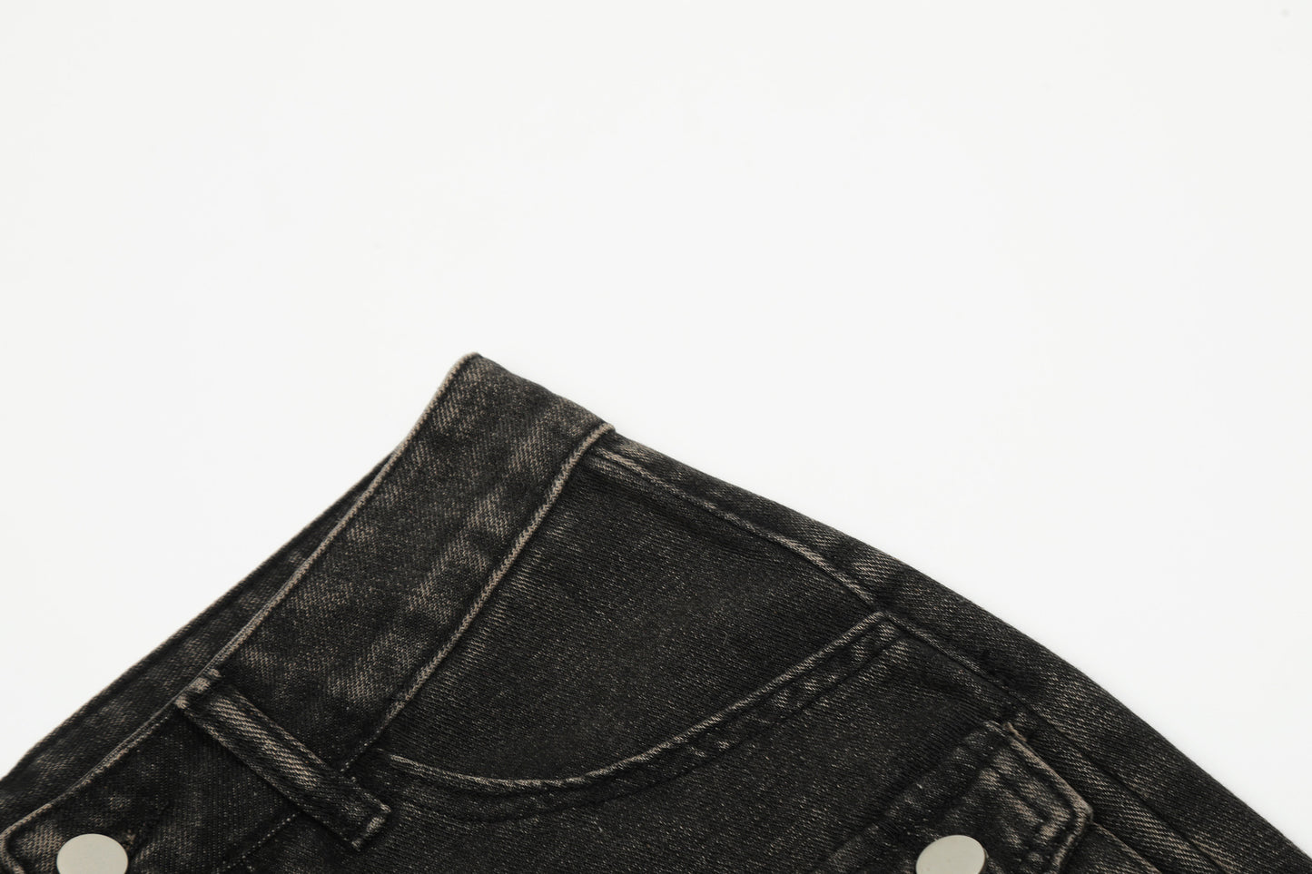 Damage Wide Leg Denim Jeans WN11006