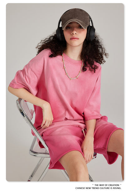 Washed Oversize Short-sleeve T-shirt WN6443