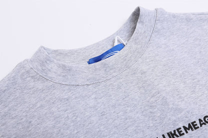 Patchwork Heart Letter Print Short Sleeve T-Shirt WN26908