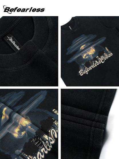 Explosion Artwork Oversize Short Sleeve T-Shirt WN26218