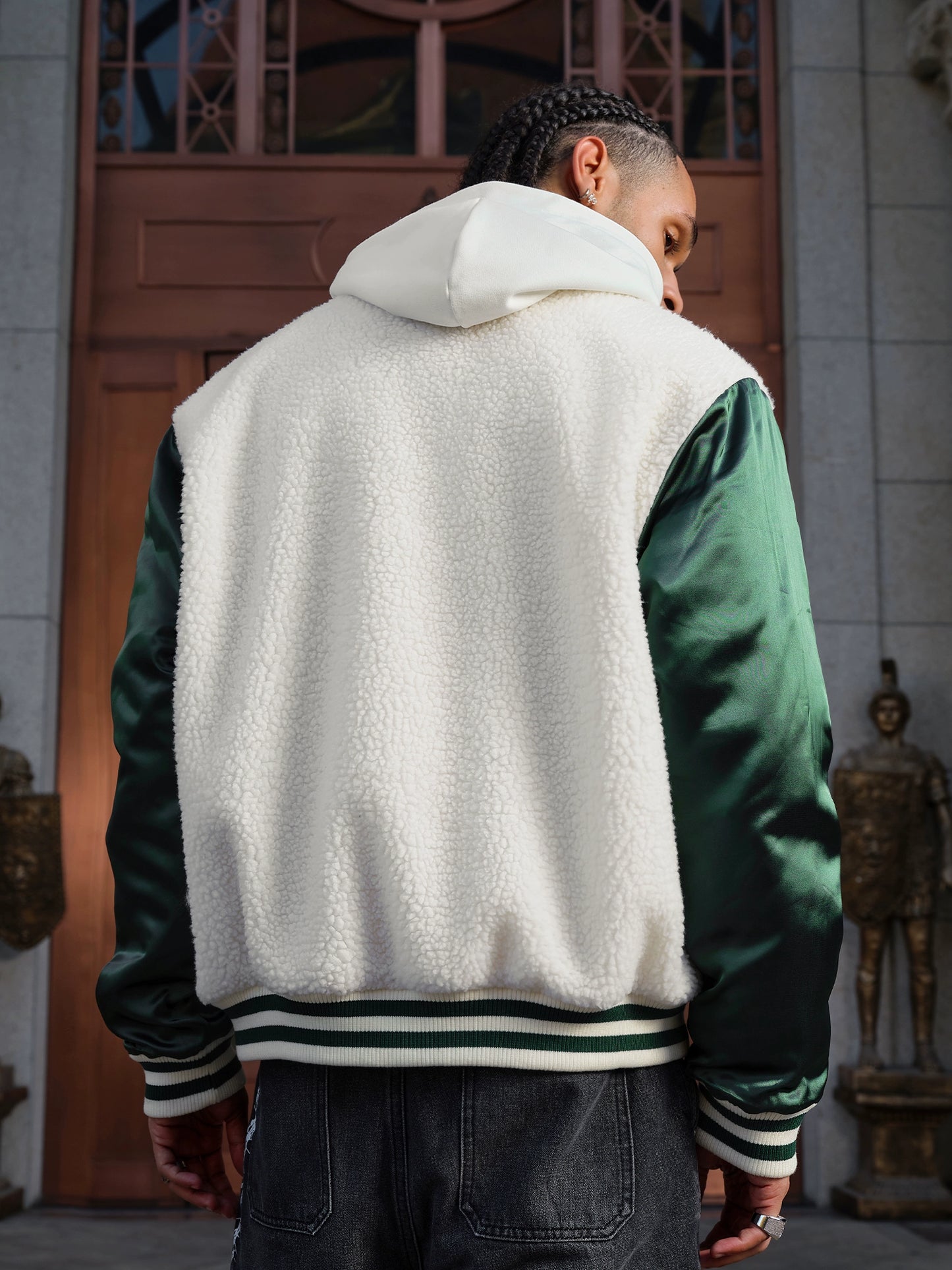 Sherpa Patchwork Baseball Jacket WN12001