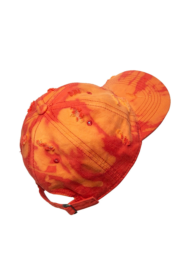 Tie-Dye Damage Deep Curved-Brim Cap WN21145