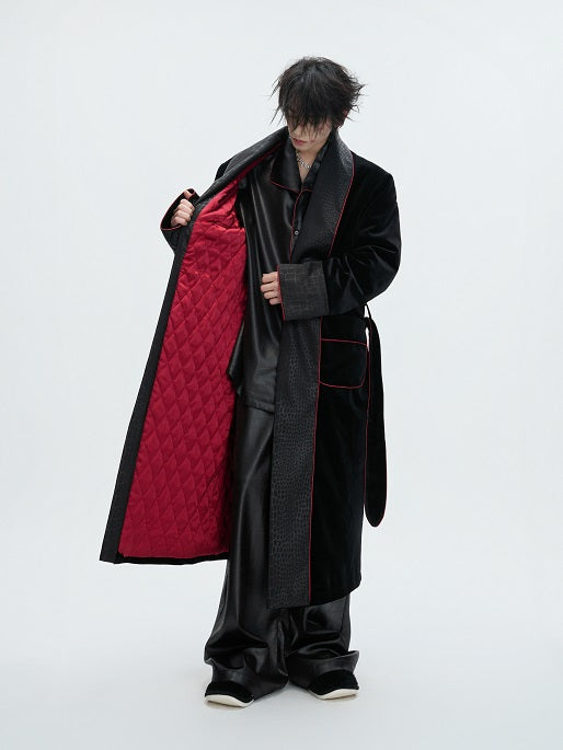 Velvet Thick Lining Lounge Coat WN22614