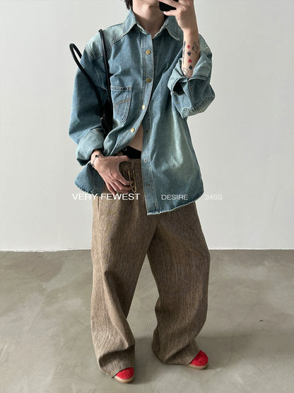 Heavyweight Washed Denim Shirt WN8950