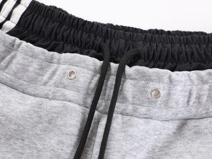 Contrast Panel Side-Stripe Wide Leg Sweatpants WN27912